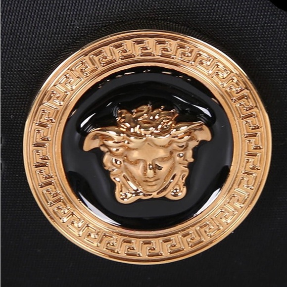 NWT VERSACE LA MEDUSA NYLON MINI TRIBUTE CHAIN CROSSBODY SHOULDER BAG GOLD HW - Picture 7 of 17